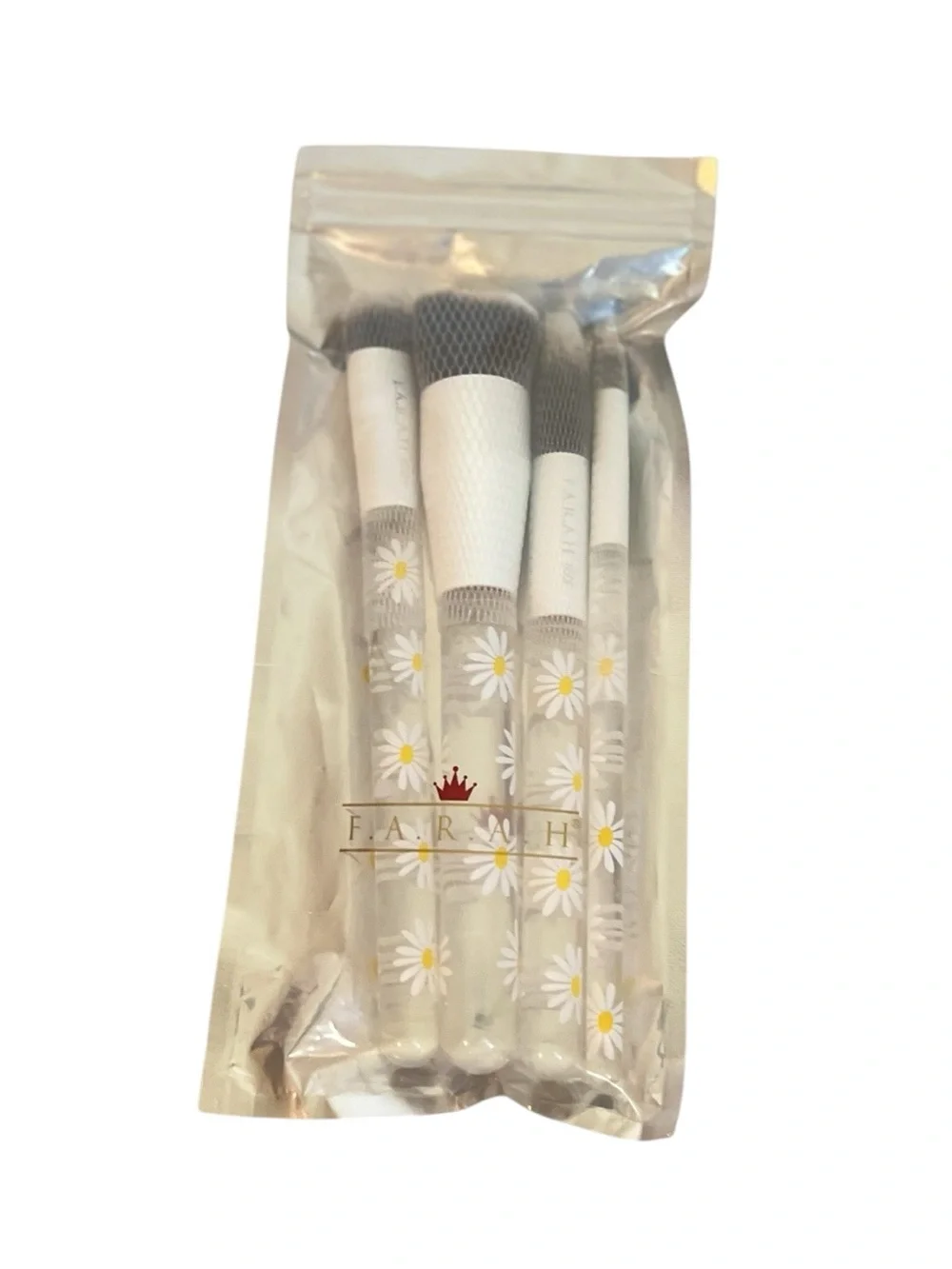 NIP F.A.R.A.H. Daisy 4pc Makeup Brush Set Complete Face